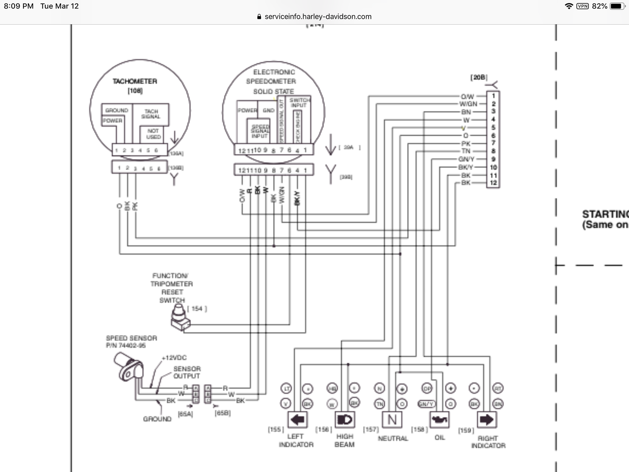 2002 xl1200S tachometer wiring - Harley Davidson Forums