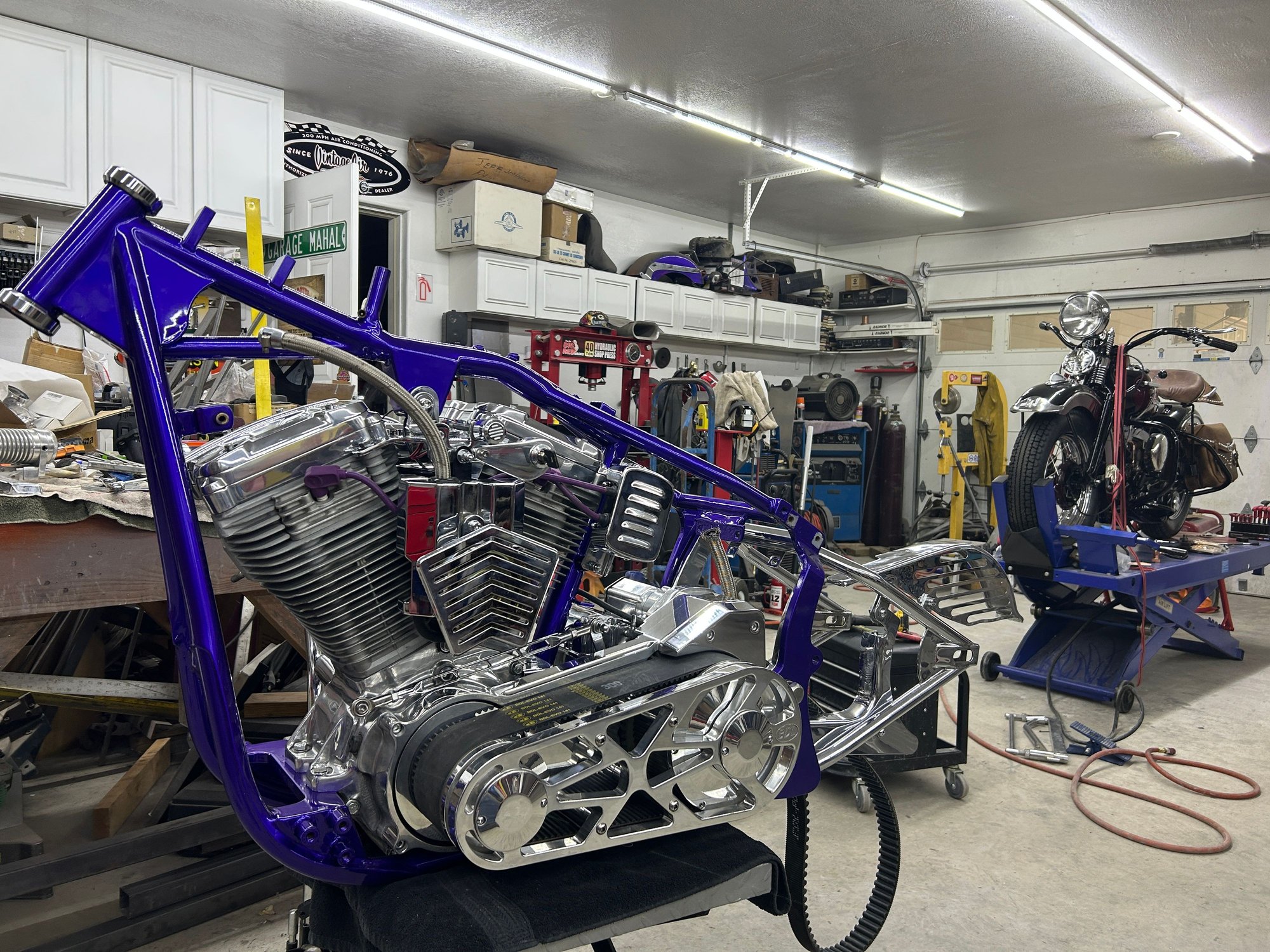 Got the coil pack in and the fuel pump and horn  brackets all in  . Workingon the rear swing arm 