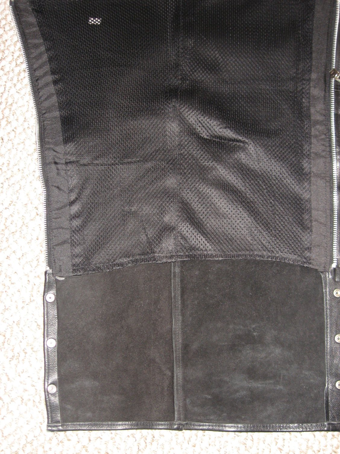 UNIK Leather Lined Chaps Adjustable Sizing EUC - Harley Davidson Forums