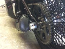 Run a chain now. It has about same clearance as the belt.