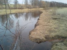 Now it's a river.

With a dried up lake