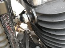 Upper left engine mount, forward cylinder.