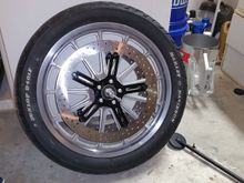 rotor is back from powder-coating. i  mounted it