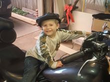 My grandson and my harley