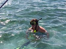Suzie in the water.