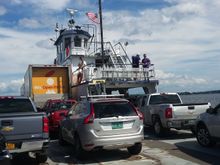 Day2 -  The ferry crossing Lake Champlain. A 15-20 minute ride from Plattsburgh NY to Burlington Vermont.