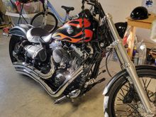 Just installed my new Vance and Hines Super Radius Exhaust. Its not as loud as the Cobra Speedster Slashdowns i had before. But, the tone now is deep and sounds good. But, i miss the loudness of my other pipes.