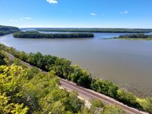 As seen from the Mississippi Palisades State Park. 