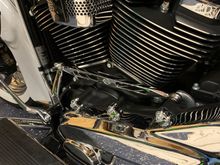 THOMPSON SILVER BRAIDED PLUG WIRES @ 10MM and coil cover and shift linkage.