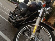 Sorry for terrible angle, only picture I had with this seat on my bike. From the first day I bought it.