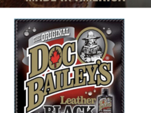 Works on leather, vinyl and canvas. https://buydocbaileys.com/product/the-original-doc-baileys-leather-black-detail-kit/
Sold at lots of motorcycle shops. 