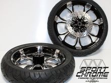 Performance Machine Bagger Wheels. Paramount Contrast Cut Platinum