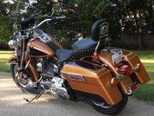 2008 Heritage I used cyclevisions baggertail brackets with oem  Harley bags 