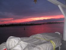 On 'The Cat', (catamaran ferry) arriving Scarborough Maine.