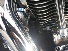Test point behind rear cylinder base on block