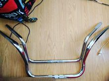 new vs old. weights about 3x more. chrome is nicer, angle is perfect.