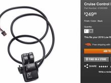 Here's your Cruise Control if you lean towards the FXLR. You could install, would need to take to dealer for ECU flash so the bike would recognize it.