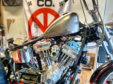 Mocked up a king tank while i patiently wait for my new open primary and trans plate for a 6 speed. 