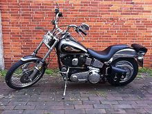 from this side it looks pretty much like any other Softail & could be easily over looked . . . .