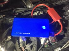 Juno jump battery hooked to EarthX cable.