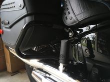 Black Saddlebag Guards also protect the bags and bike from any lay down.