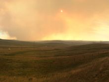 Glacier natuonal park fire, had to turn around and gi back to Kalispell via route 2.  Long day