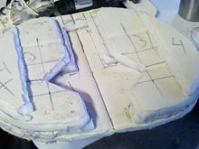 I rounded all the edges over with an angle grinder (gently!!!) to smooth it out before stuffing it in the shell.