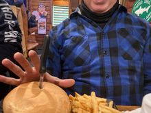 Before picture. 1 pound burger 