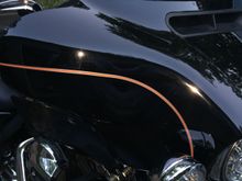 Needed some more color. Added some orange pinstripe between the factory silver.