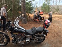 Burning debris at work.