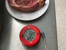 There - 238 is the temp it setteled at for cook'n