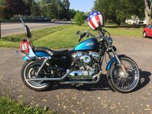 This photo is a good example on how the pipe length flows with the bike. 