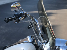 4" risers instead of changing the whole handlebars for more comfort... depending on the angke they can go from 16" to 18"
