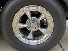 Was getting it out today for the first time anyway, this is the back tire ( I know it needs air) I treated this last May only got caught once in rain last summer, it’s not waterproof at all, being more on the hot rod side vs showcar