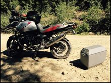 The Jesse's make a great seat if you need one for some road side repair, like the flat tire I had... truth be told, I coud have fixed that flat and left the bags on, but it was the first time I had plugged a tire in a long time, so took my time to make sure it worked out... I was way out of cell range.