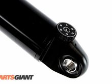 All-aluminum shock chassis. Even the rebound adjusters are machined aluminum.