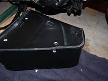 This is where I chose to drill my own attachment holes, using 1/8" leather lacing (doubled up).