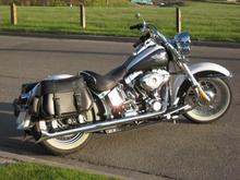 With the new saddlebags on