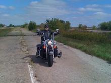 Riding an old stretch of Rt. 66 in Litchfield, Illinois