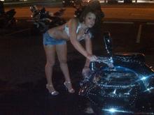 Another bike wash and the sanitation engineers who washed it at Hooters during Wednesday night bike night in Jacksonville.