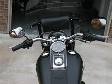before new grips, leather lever wraps and flush mount (LED) cap kit,