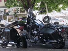 1967 Triumph and 2007 Road King