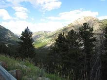 View off of the pullout on Bear Tooth Pass.