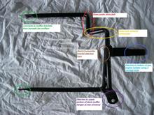 Bracket for dual exhaust on a Dyna