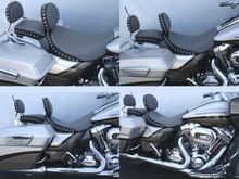 2Tone Ostrich Seat with Studs - C&amp;C Seats - Made in the USA http://www.sideroadcycles.com/AmericanMotorcycles/Seats/Motorcycle_Seats.html