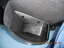 Installed, plate should hold weight instead of leather being stressed