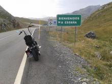 At the spanish border, after 900 kilometers.