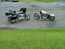 2007 FLHT and  2001 XLH 
My cruiser and my bar hopper