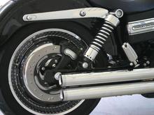 Cobra pipes, Solid HD Deuce rim, 180 tire