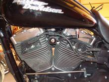 took horn off and moved to rear fender, replaced with a washer painted black and bolted back up